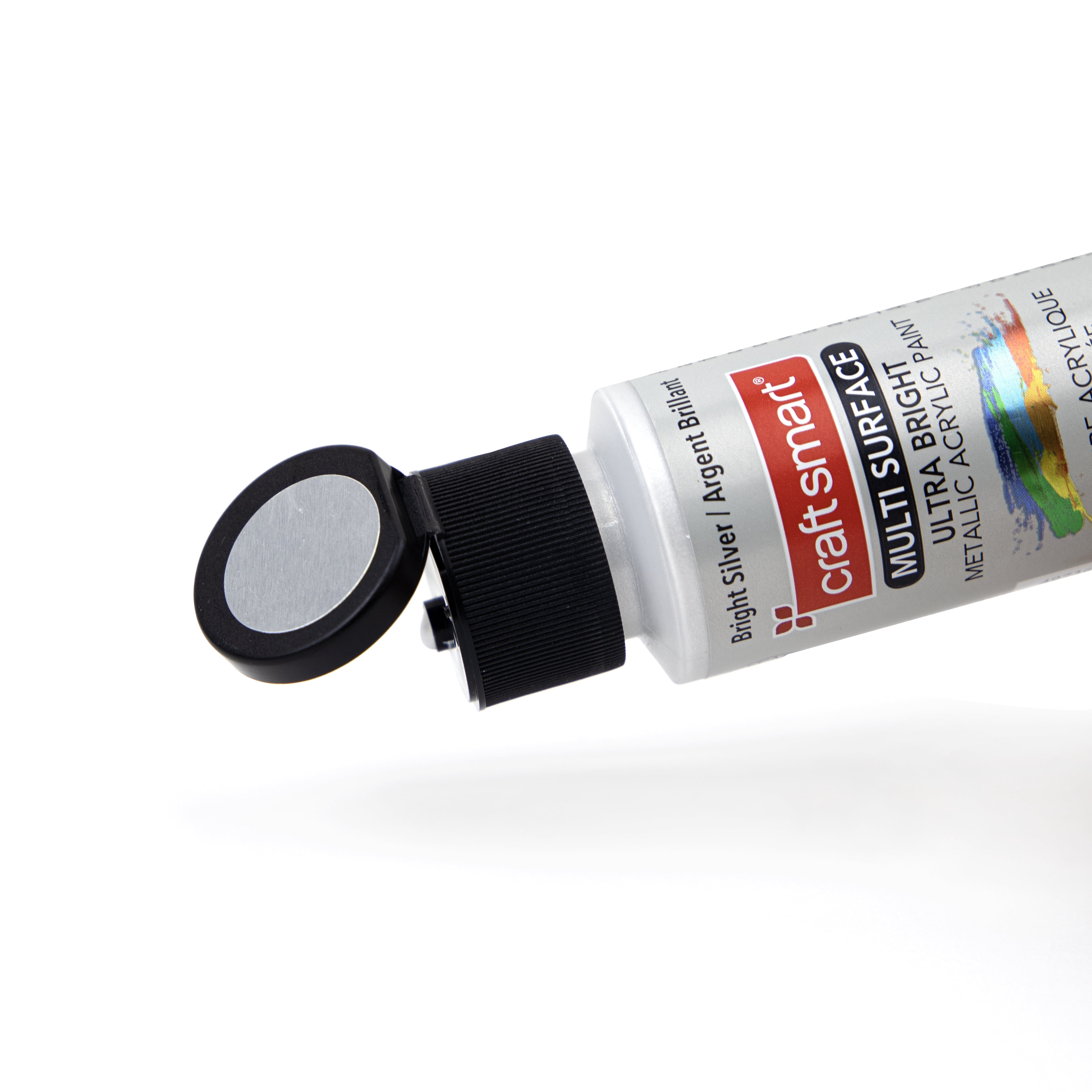 Craft Smart Bright Silver Multi-Surface Premium Ultra Bright Metallic Paint - High-Sheen Finish for Art, Crafts & Decor Projects, 9 Pack