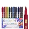 thumbnail image 1 of 12 Pcs Soft pen point pen Calligraphy Sketch Brush Draw Hand Account Colour Pen, 1 of 7