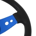 thumbnail image 3 of NFTIGB 13 Inches / 33 cm Racing Style Car Steering Wheel, Polyurethane and Aluminum Construction, Universal Fitment for Standard 6-Hole Hub Adapters, Blue, 3 of 9