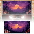 thumbnail image 3 of Halloween Theme Fabric Logo Poster Banner Polyester Wheel Fabric Lightweight Foldable Washable No Fading Pumpkin Bat Moon Design for Party Background Indoor Outdoor, 3 of 3