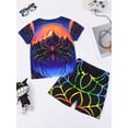 thumbnail image 4 of WIBACKER 3-12Years Kids Boys 2-Piece Pajamas 3D Spider Printed Short Sleeve Cool Summer PJ Set Toddler Sleepwear, 4 of 13
