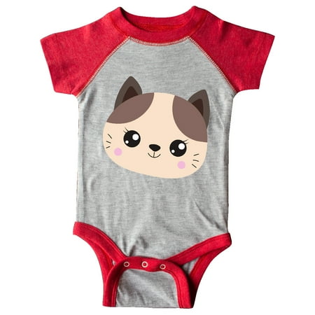 

Inktastic Cute Cat Little Cat Cat Head Brown Cat Gift Baby Boy or Baby Girl Bodysuit