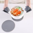 thumbnail image 4 of Juego de manoplas y agarraderas de silicona para horno, resistente al calor hasta 450 manoplas de silicona profesionales extralargas de 15 pulgadas para horno (negro) JAMW Sencillez, 4 of 4