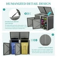 thumbnail image 2 of Lisonu Modern Outdoor Trash Can Shed 54 Cu. Ft. Galvanized Steel Garbage Bin Hideaway, Weatherproof Grey Garden Enclosure with Pneumatic Lid, 2 of 26