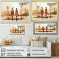 thumbnail image 4 of Designart "Bushmen of Kalahari African Indigenous People II" People Framed Wall Art - Global Orange African Tribal Hallway Framed Wall Art Decor, 4 of 6