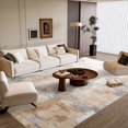 thumbnail image 4 of GUUCHA 4'x6'Abstract Rug Living Room Area Rug Soft Carpet for Bedroom,Khaki/Gray, 4 of 7