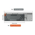 thumbnail image 2 of Keychron K6 Bluetooth 5.1 Wireless Mechanical Keyboard with Keychron K Pro Brown Switch/LED Backlit/Rechargeable Battery, 68 Keys Compact Keyboard Co, 2 of 9