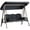 Black, variant on Outsunny 3 Seater Porch Swing Swing Chair w/ Tilt Canopy, Light Grey