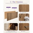 thumbnail image 2 of LAZZO 75” Arched Pantry Cabinet, Farmhouse Storage Cabinet with Built-In Power Strip, Anti-Tip Device and Open Shelves, Natural Wood, 2 of 8