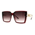 thumbnail image 2 of SA106 Womens Squared Butterfly Designer Fashion Sunglasses Burgundy, 2 of 4