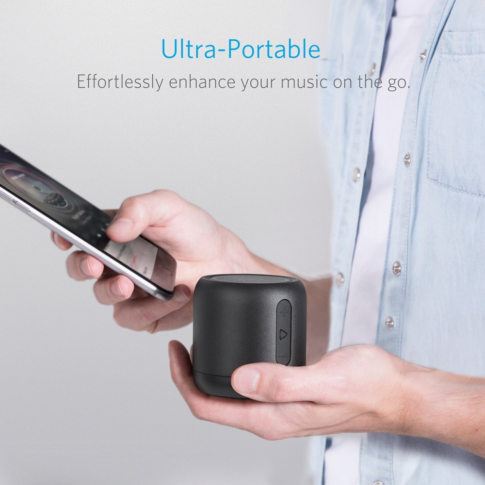Anker SoundCore mini, Super-Portable Bluetooth Speaker with 15-Hour Playtime, 66-Foot Bluetooth Range, Enhanced Bass, Noise-Cancelling Microphone - Black - image 2 of 4