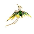 thumbnail image 1 of Minnieouse Broche de pájaro de fuego, colgante de pecho, joyería de moda, broches brillantes, accesorios multicolores a prueba de herrumbre para mujer, Ropa, zapatos y accesorios Miscelánea Verde Minnieouse AP019184-04, 1 of 6