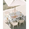 thumbnail image 3 of 52x70 Inch Outdoor Tablecloth with Umbrella Hole Zipper Rectangle Daisy Botanical Rectangular Tablecloths Outside Waterproof Pastoral Farmhouse Floral Patio Table Cloth Cover for Picnic Party, 3 of 8