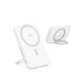 thumbnail image 6 of Baseus Qi2 MagSafe Power Bank, PicoGo 5000mAh Wireless Portable Charger with 360° Rotatable Ring Stand, Magnetic Power Bank for iPhone 16/15/14,White, 6 of 9