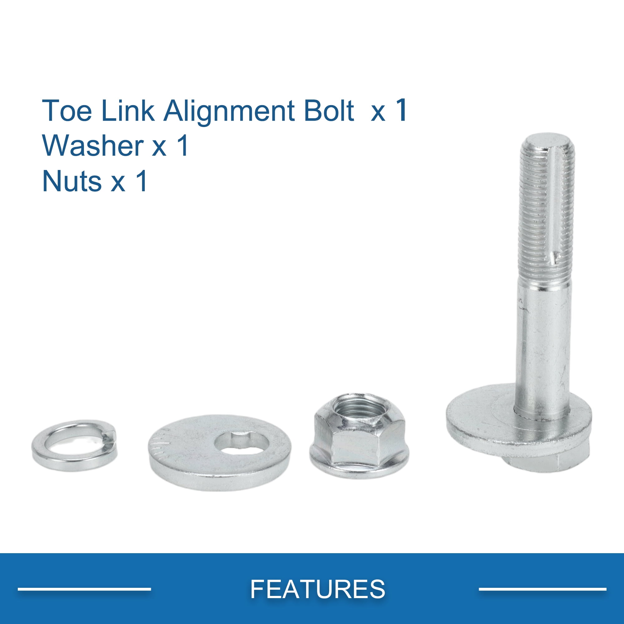 Unique Bargains Camber Alignment Bolt Kit For Hyundai Sonata 2018-2023 Metal Silver Tone
