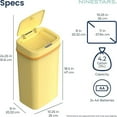 thumbnail image 2 of NPT-16-1 Automatic Touchless Motion Sensor Diaper Disposal Trash Can with lid, 4.2 gallon/16 L, Pink, Plastic, 2 of 12