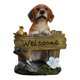 thumbnail image 3 of Estatua de perro de jardín, escultura de Animal, figura decorativa de perro de bienvenida, adorno de mesa para decoración del hogar y sala de estar , amarillo, 3 of 8