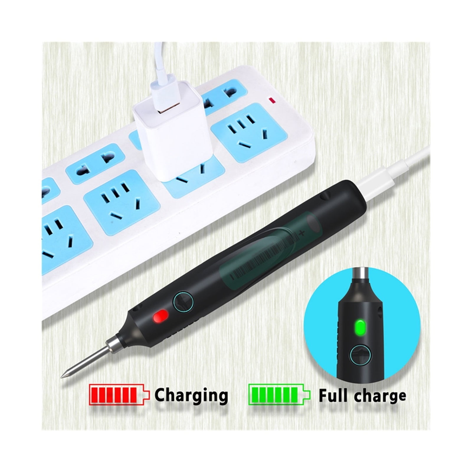 8WThree-speed Temperature Contr Cordless Soldering Iron, Removable Battery Rechargeable Soldering Iron, Electronic Welding Tool ,Wide Applications