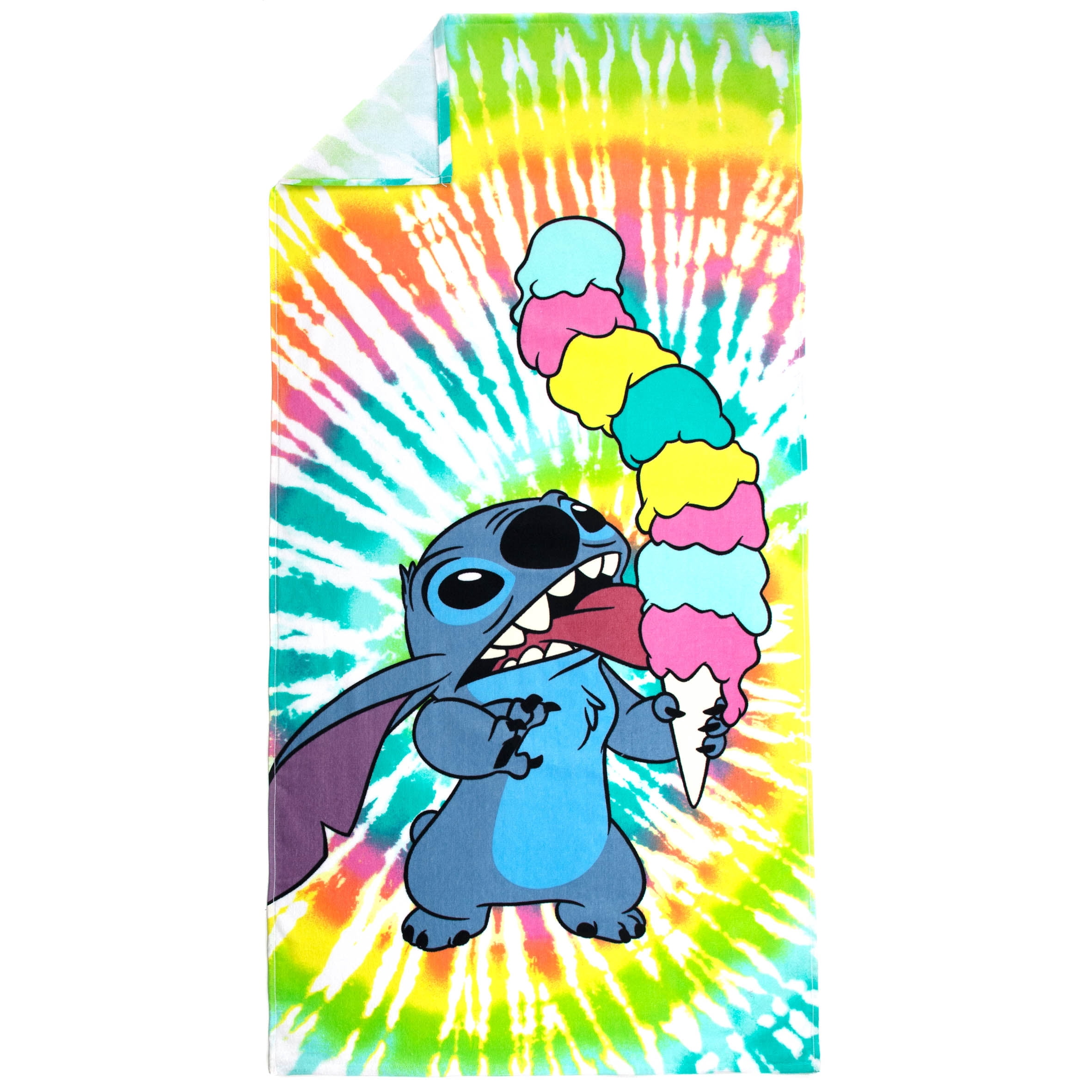 Disney Lilo and Stitch Oversized Tie Dye 34"x64" Beach Towel