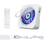 Qoosea CD Player with Speakers Bluetooth Desktop CD Players for Home Radio CD Player with Remote Control HiFi Speakers Dust Cover LED Screen Timer Supports AUX USB TF Card Playback