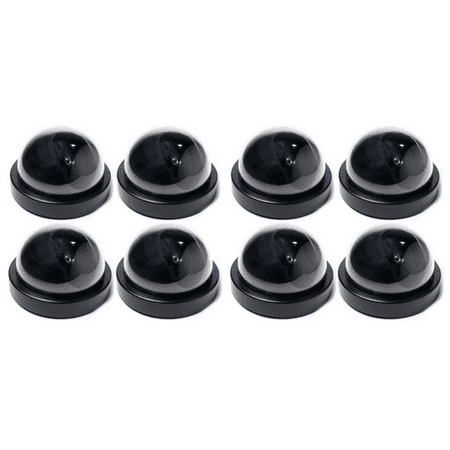 Scorpion Security Products 8- Pack Dummy Speed Dome Security Cameras (Black)