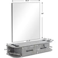 thumbnail image 2 of BarberPub Wall Mount Styling Salon Station with Mirror, Lockable Drawers BeautyBarber Salon Furniture 5012-Mirror, 2 of 7