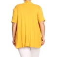 thumbnail image 4 of Women's Plus Size Short Sleeves Draped Open Front Casual Solid Cardigan, 4 of 6