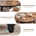 thumbnail image 4 of GloryStar 36" Round Coffee Tables with Storage, 2-Tier Round Coffee Table, Center Table Modern Wood Coffee Table, Easy Assembly, 4 of 8
