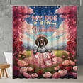 thumbnail image 2 of My Dog Is My Valentine Cute German Shorthaired Pointer in Gift Box Shower Curtain GSP Lover Dog Gift Waterproof Bathroom Bathtub Curtain - 3006, 2 of 5