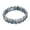Grey, variant on 5.9 Inch Semi Precious Stones Faceted Oval Beads Rock Elastic Bangle - Wide Beaded Bracelets for Women Men - Healing Gemstone Jewelry Birthday Gifts for Her Him