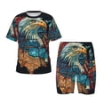 thumbnail image 1 of Balery Stained Glass Eagle USA Conjunto de Pijama Infantil de Manga Corta con Estampado – Ropa de Dormir de Algodón Suave-4X-Large, 1 of 6