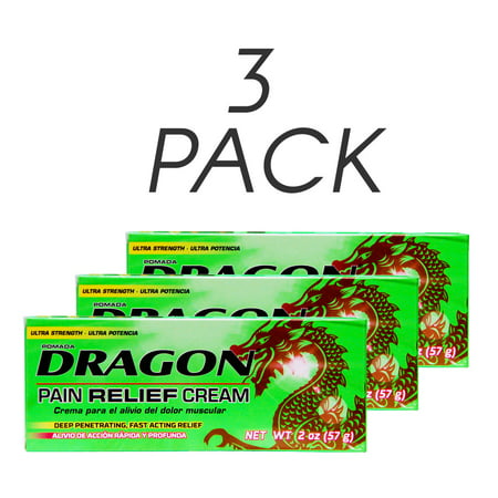 Pomada Dragon Penetrating, Fast Acting, Muscle and Joints Associated with Simple Backache, Arthritis, Strains, Bruises, and Sprains. Pain Relief. 2 OZ. (Pack (Best Strain For Muscle Pain)