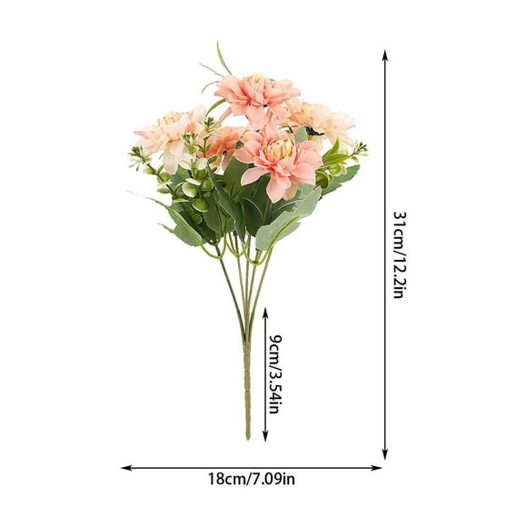 yulier 2 Packs Peony Artificial Flowers, Pink Artificial Peony, Pink Silk Peony Flowers Fake Peony Artificial Flowers Peony Bouquet for Centerpiece Table Wedding Party Home Decor
