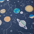 thumbnail image 6 of Smuge Kid's Galaxy Outer Space Bedspread Coverlet Set with Pillowcases,Planet Rocket Printed Quilt Set for Children Lightweight Bedding Set(Full/Queen,Gray), 6 of 9