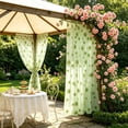thumbnail image 5 of Yhmxh Outdoor Floral Sheer Curtain Panel, Rod Pocket Light Filtering Semi Transparent Waterproof Drape, Sunflower Pattern Breathable Privacy Curtain for Patio, Porch, Balcony, 1 Panel 39.37x78.74in, 5 of 6