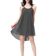 thumbnail image 2 of Naittoop Women's Sexy Chiffon Cami Nightgown Backless Sleeveless Spaghetti Strap Flowy Mini Dress Casual Lightweight Sleepwear, 2 of 3