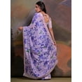 thumbnail image 6 of Floral Sequinned Embellished Border Pure Chiffon Saree - 27423570, 6 of 7