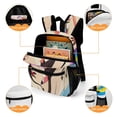thumbnail image 4 of Animated Comedy Hazbin Hotel Backpack Daypack School Bag Lightweight Bookbag Shoulders Satchel Adjustable Rucksack Travel Bag 13in, 4 of 8
