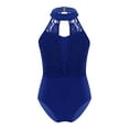 thumbnail image 4 of iiniim Kids Girls Halter Neck Cotton Ballet Dance Gymnastics Leotard Bodysuit, 4 of 7