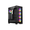 thumbnail image 2 of DIYPC Vanguard-F2-Pro Black Dual USB3.0 and Type C Tempered Glass ATX Full Tower Gaming Computer Case w/ 5 x 120mm ARGB PWM Fans (4 x MB Side, 1 x Rear) Pre-Installed. Support BTF Back Plug MB., 2 of 10