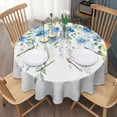 thumbnail image 3 of Design Pattern Round Tablecloth 60 Inch – Waterproof Polyester Table Cover with Full Print Design, Wrinkle Resistant & Washable for Kitchen Dining Party Decor, 3 of 6