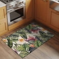 thumbnail image 3 of 2x3 Door Mat Rug, Palm Leaves Non-Skid Rubber Backing Large Rectangle Rugs - Living Room Bedroom Home Office, Summer Botanical Tropical Plants Rustic Indoor Floor Mat Carpets Washable Rug, 3 of 9