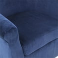 thumbnail image 6 of Fox Hill Trading Marlee 19"H Polyester Fabric Swivel Club Chair in Blue, 6 of 6