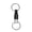 Black, variant on Pull Apart Keychain Quick Release Separate Keyrings Two Split Rings Metal