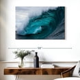 thumbnail image 3 of Elephant Stock Powerful Ocean Wave Wall Art - Horizontal Canvas Wall Art - Living Room Wall Decor - Beach Canvas - Teal And Blue Decor - 39" x 26", 3 of 8