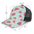 thumbnail image 3 of Picia Watermelon Pattern Trucker Hat,Baseball Cap,Sun Protection Cap,Stylish Headwear,Leisure Cap,Outdoor Sports Cap, 3 of 7