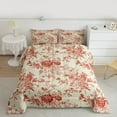 thumbnail image 2 of Feelyou Vintage Western Floral Queen Comforter Set, Rustic Farmhouse Bedding Sets, Teen Child Kid Adult Reversible Bedding Comforter Set, Ultra Soft Home Decor, 3pcs, 2 of 8