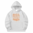 thumbnail image 4 of Zpanxa Halloween Orange Color Block Hoodie, Boys Girls Soft Fleece Pullover with Front Pocket, Long Sleeve Holiday Themed Athletic Top for Kids 4-14 Years, 4 of 6