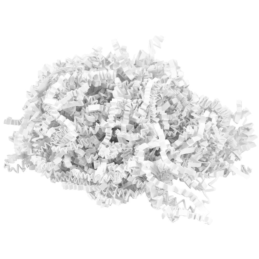 JAM Paper Crinkle Cut Shred Tissue Paper, White, 20lb/Box