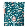 thumbnail image 1 of JSDART Flannel Throw Blanket Pattern Mermaids Cartoon Cute Doodle Drawing Fantasy Fish Girl Soft for Bed Sofa and Couch 58x80 Inches, 1 of 1